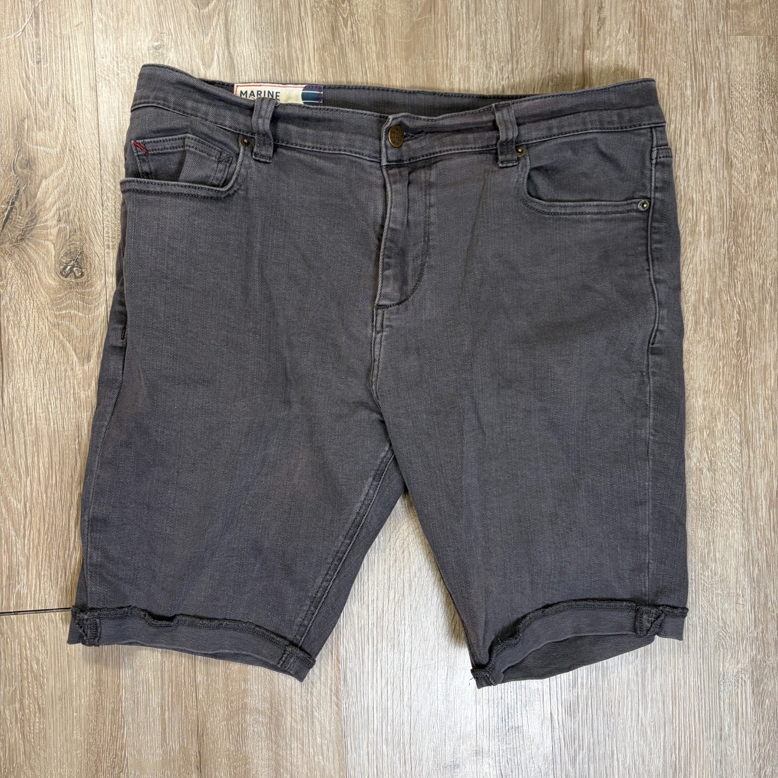 Marine Layer Mens Jeans 9" Shorts Gray 100% Cotton Denim Size 34 Original Slim